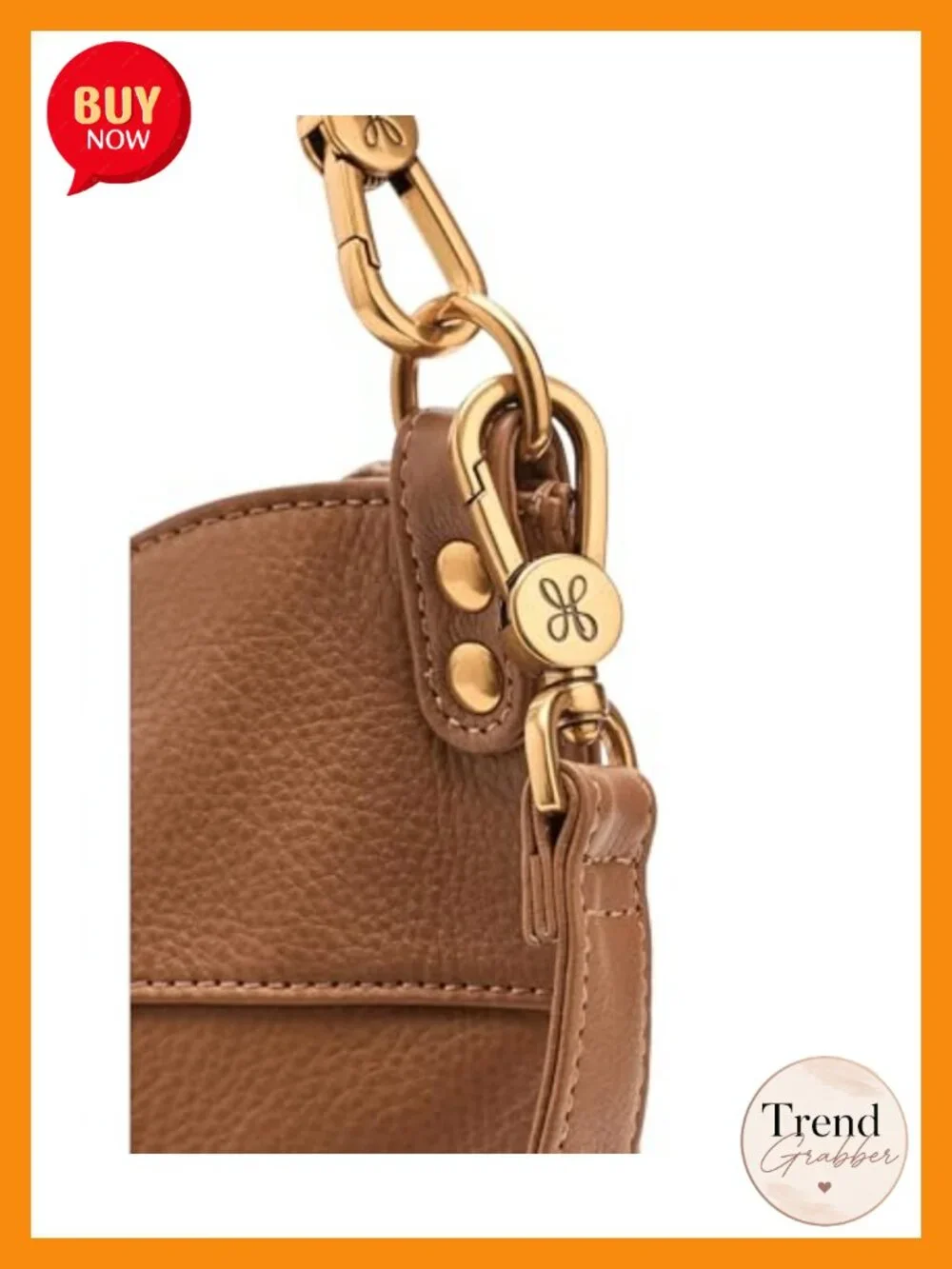 Leather Hobo Shoulder Bag with Phone Pocket and Hidden Magnet Closure